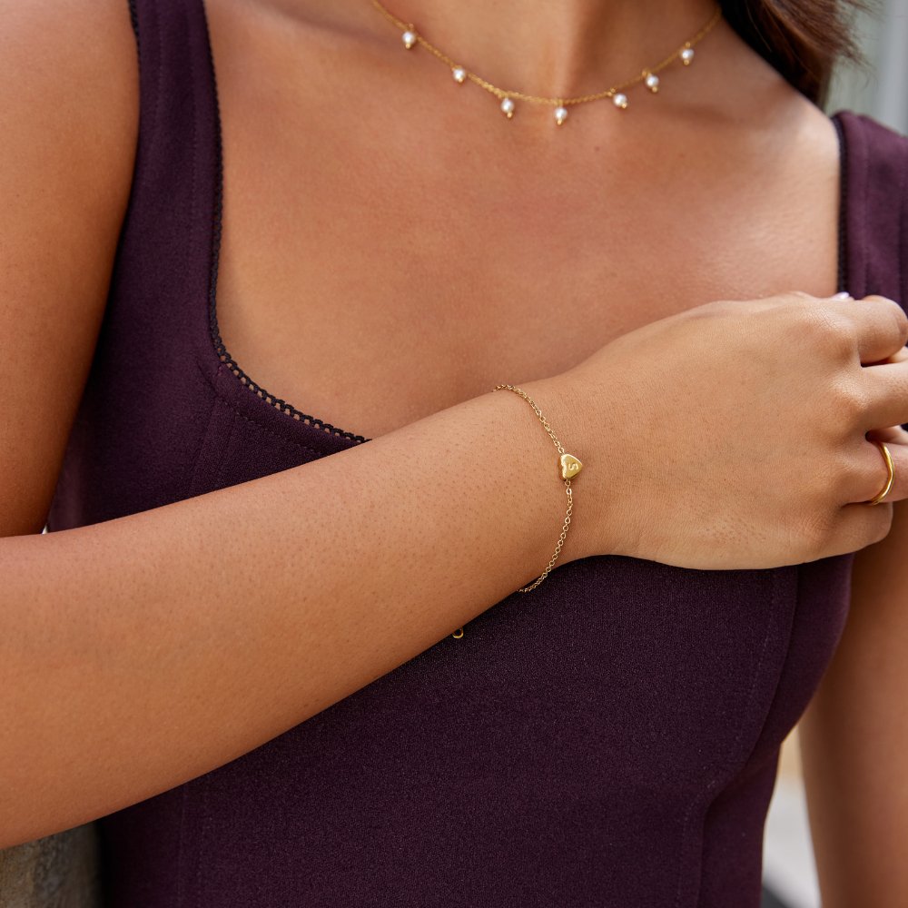Pulsera Corazón con Letra