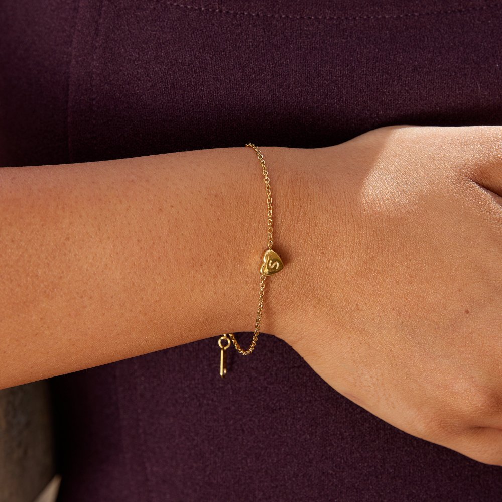 Pulsera Corazón con Letra