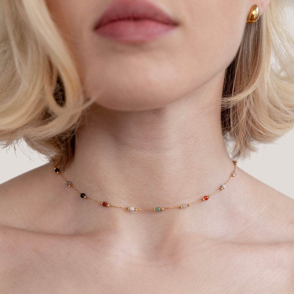 Lina | Collar de Cuentas y Piedras