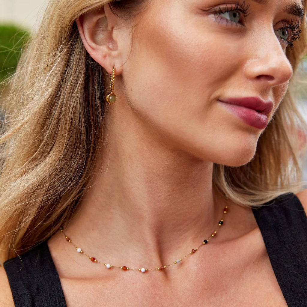 Lina | Collar de Cuentas y Piedras