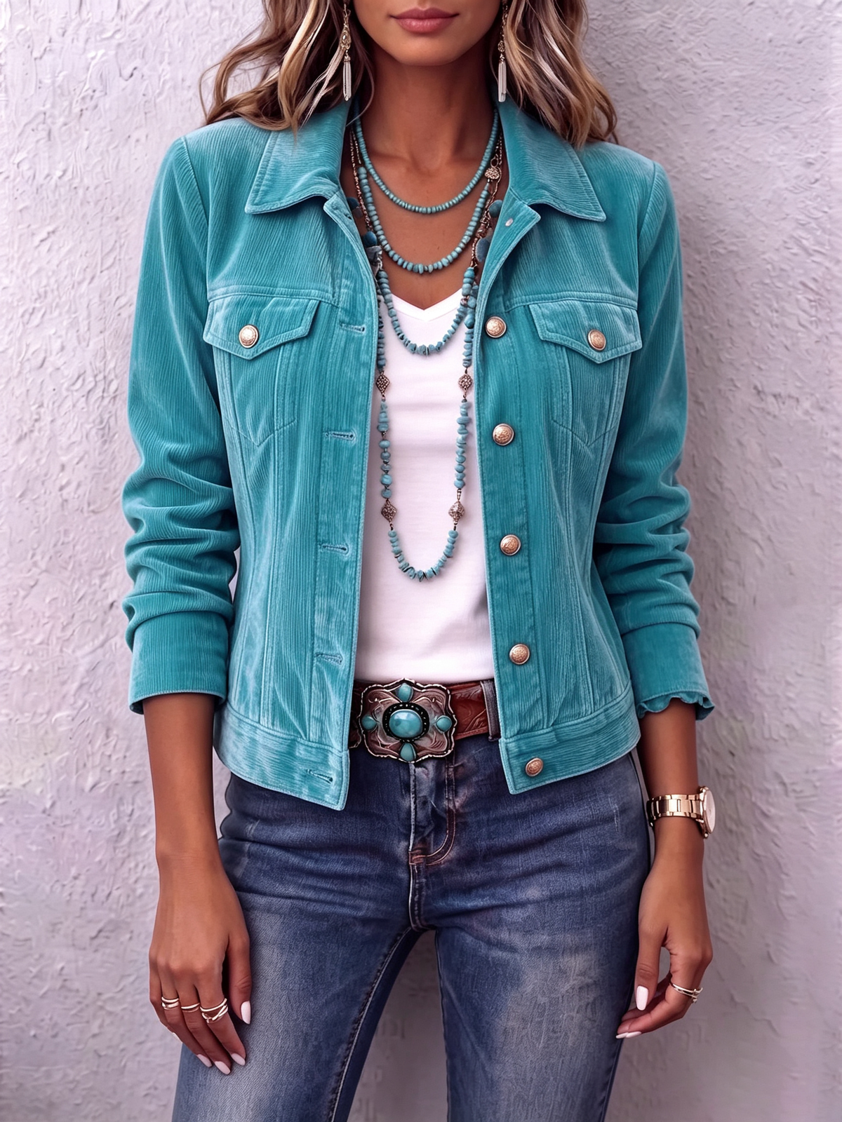 Diana | Chaqueta de Terciopelo Boho Vintage
