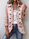 Soledad | Chaqueta Floral con Volantes y Botones