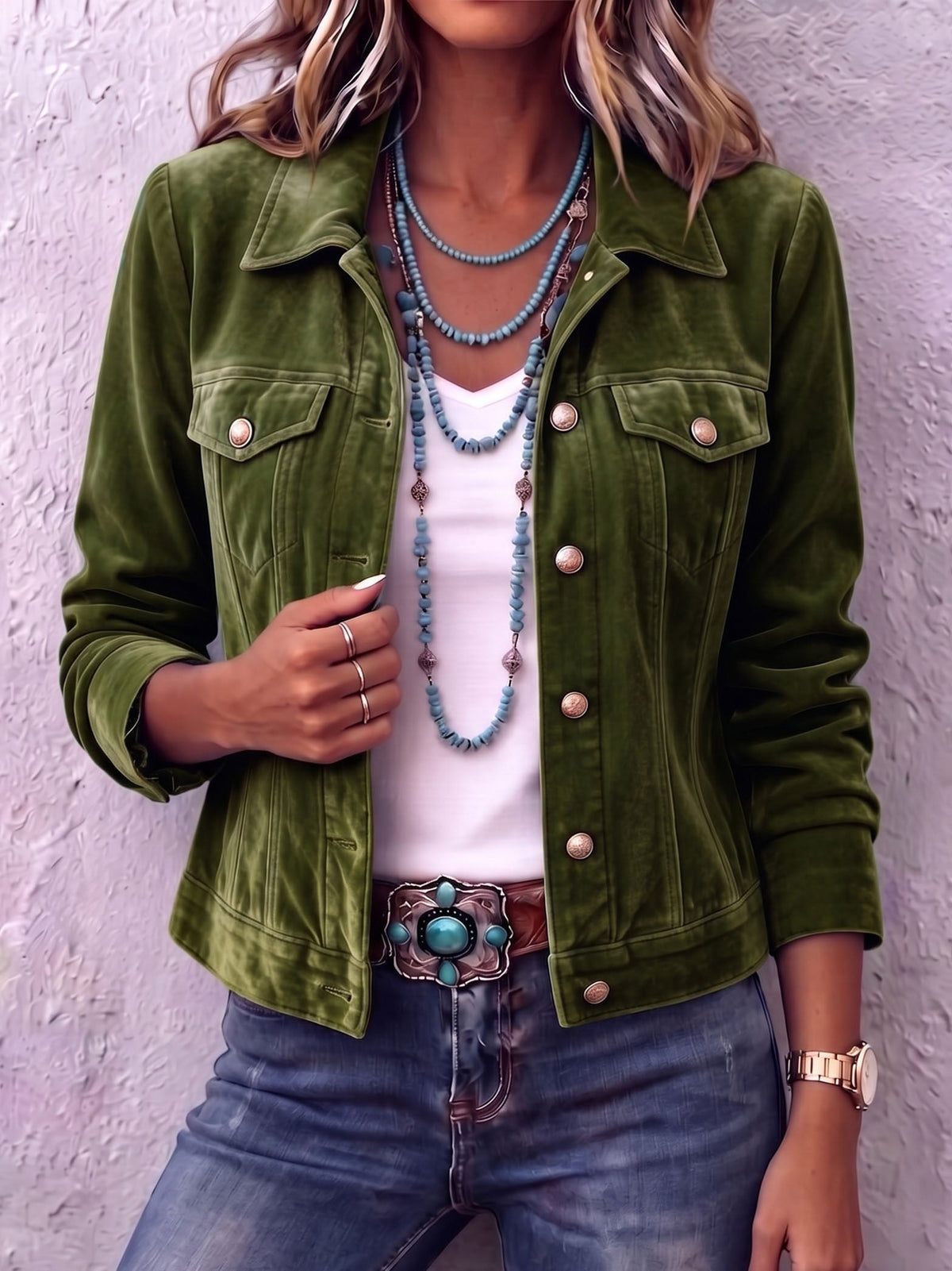 Diana | Chaqueta de Terciopelo Boho Vintage