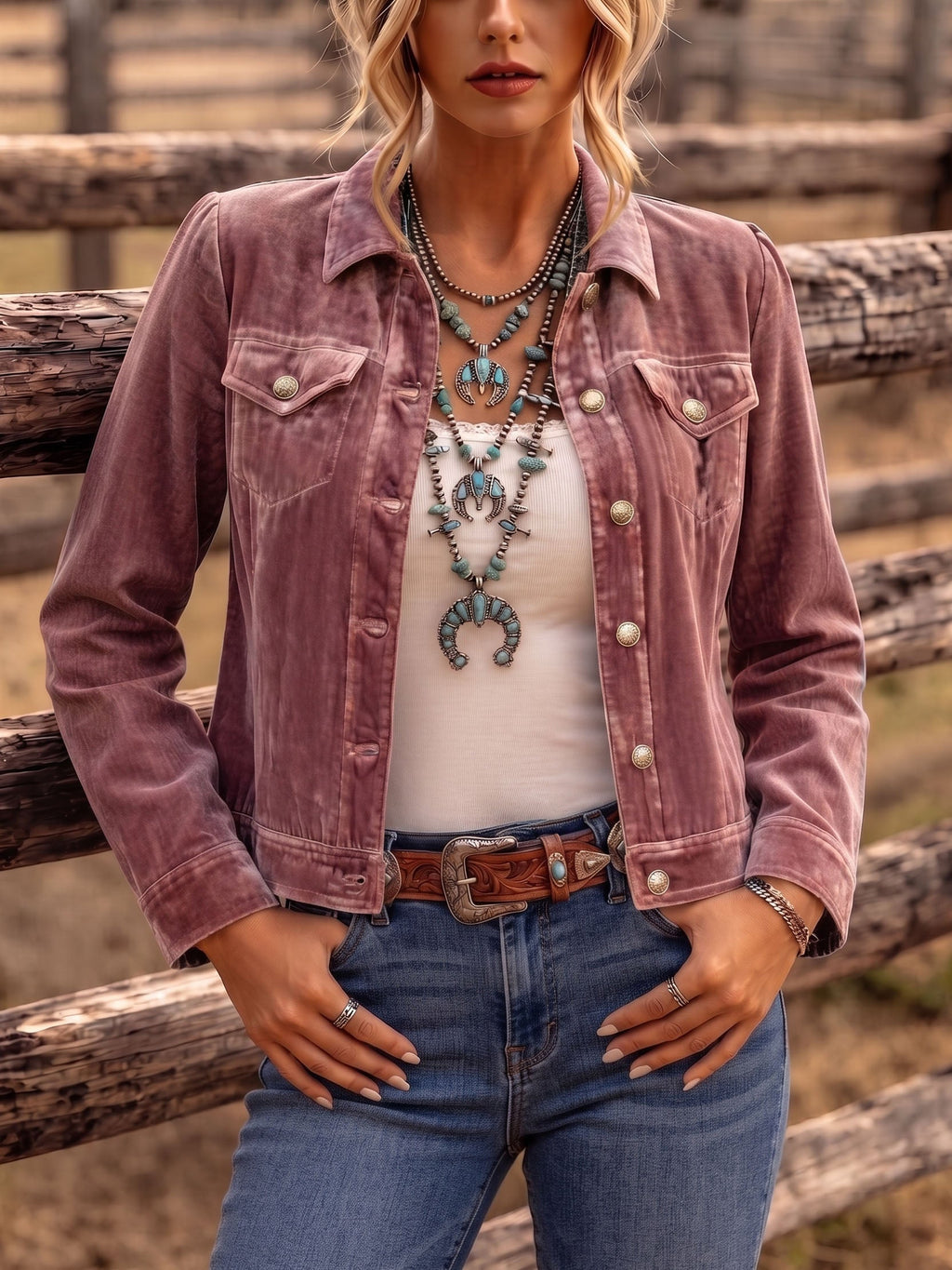 Diana | Chaqueta de Terciopelo Boho Vintage