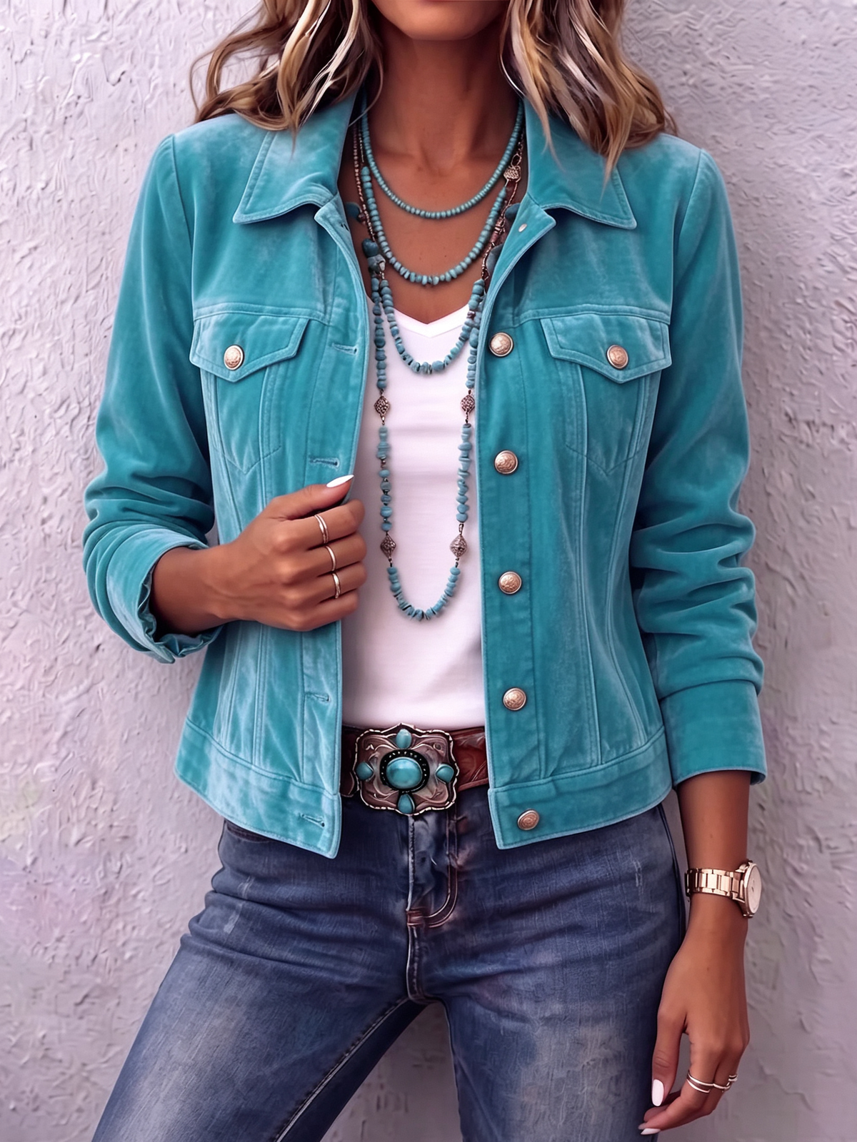 Diana | Chaqueta de Terciopelo Boho Vintage