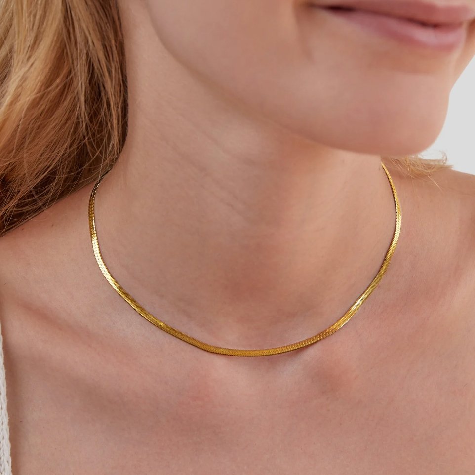 Flavia | Collar de Cadena Serpiente Dorado