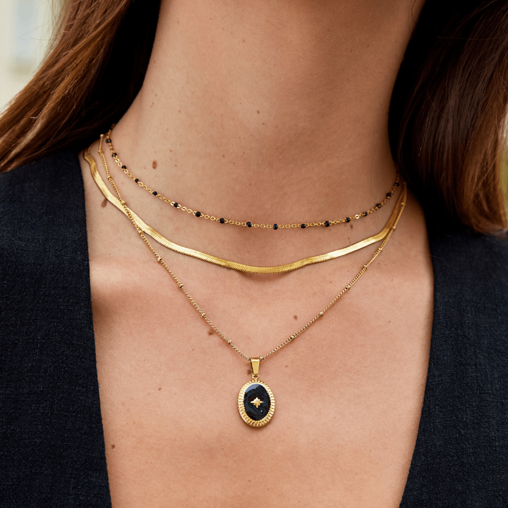 Flavia | Collar de Cadena Serpiente Dorado