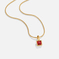 Collar con Piedra de Nacimiento Cuadrada