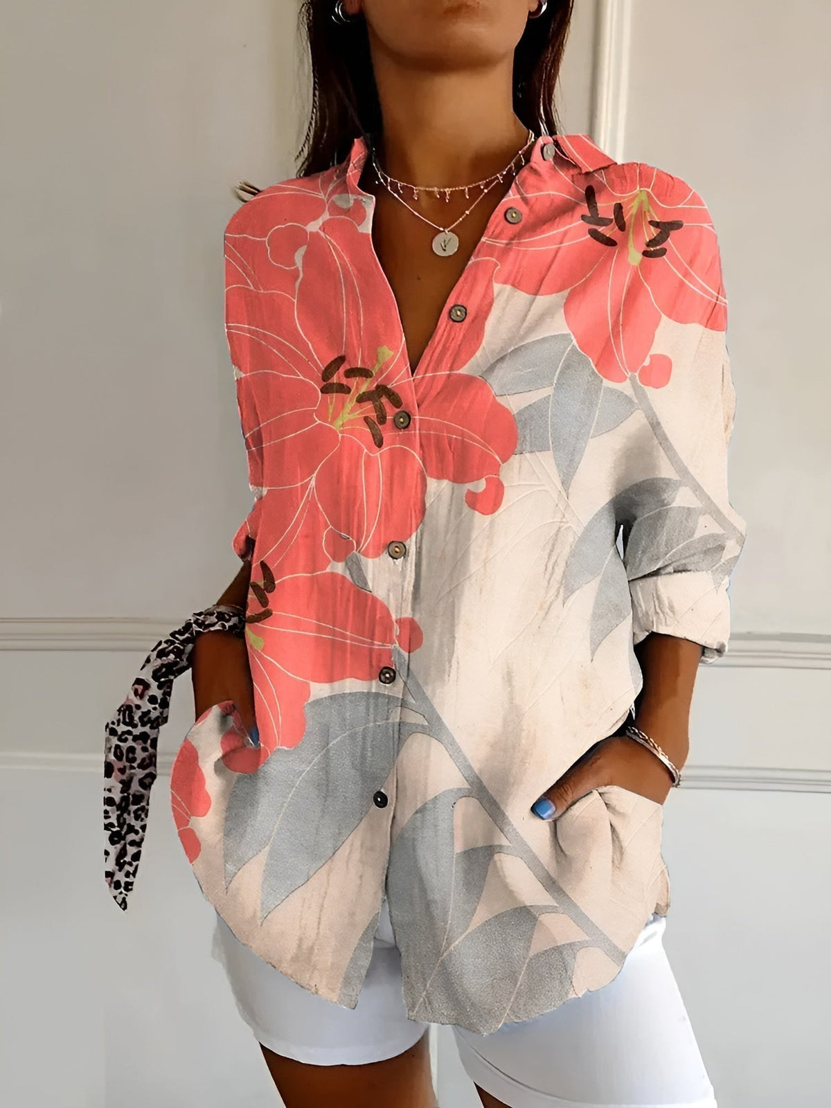 Melisa | Camisa Floral con Botones